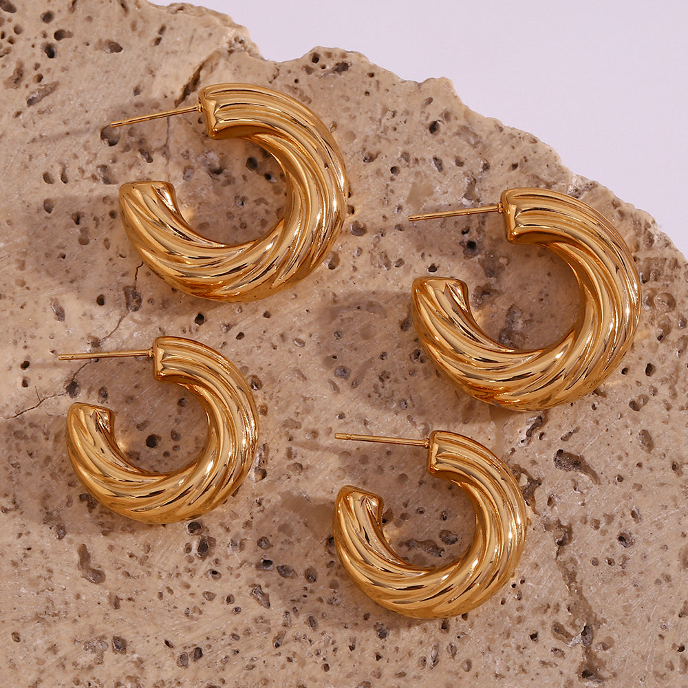 Twisted Hoop Earrings