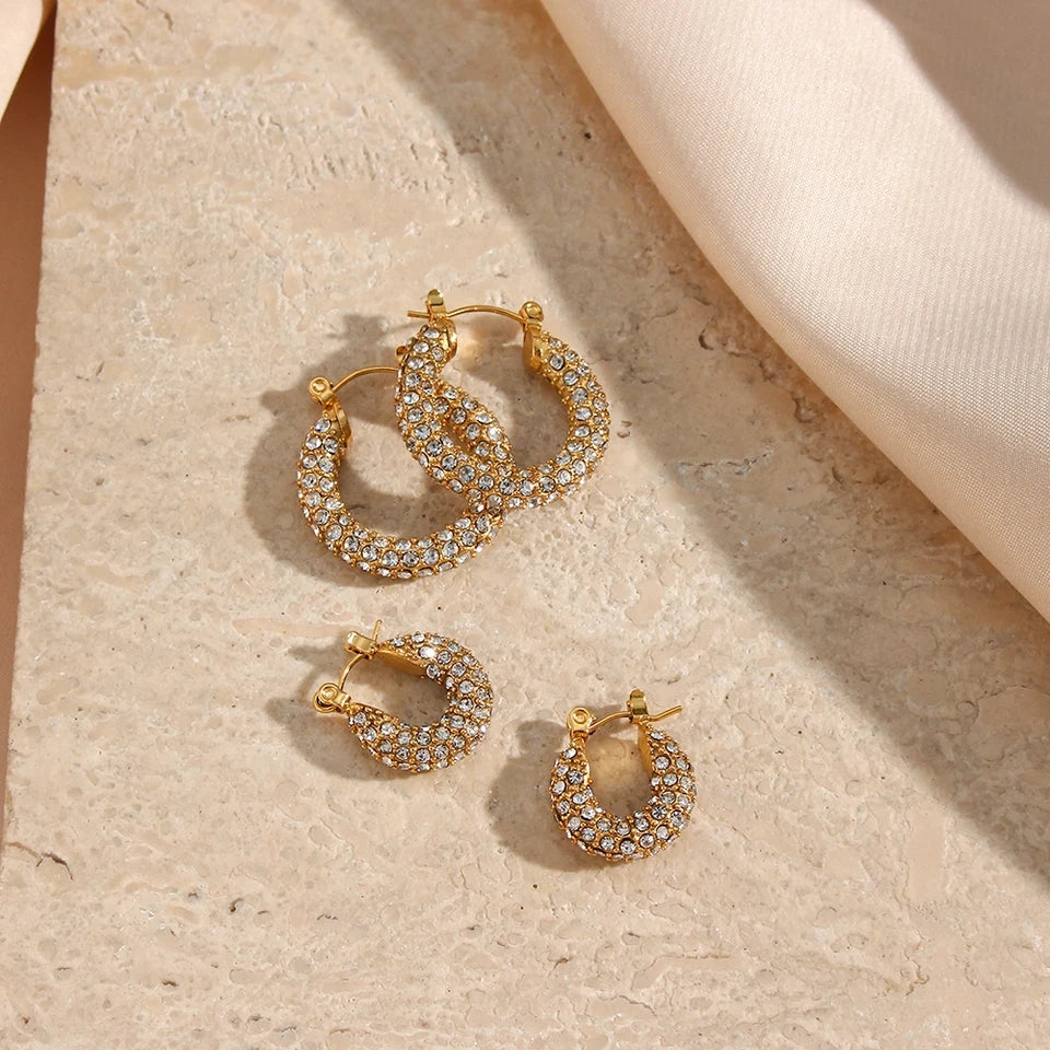 Luxury Zircon Hoops